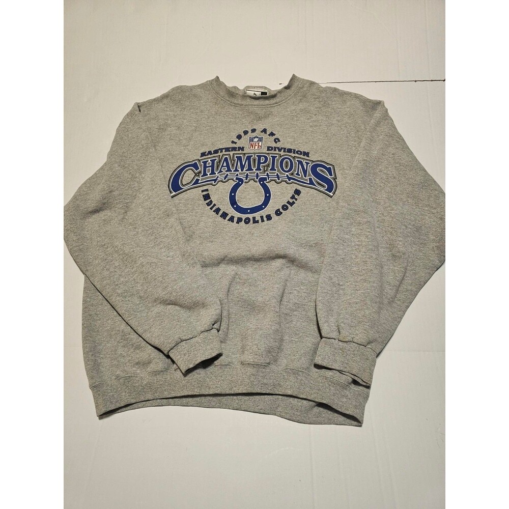 Vintage 1999 Puma Indianapolis Colts AFC East Champions Sweatshirt Mens XL NFL